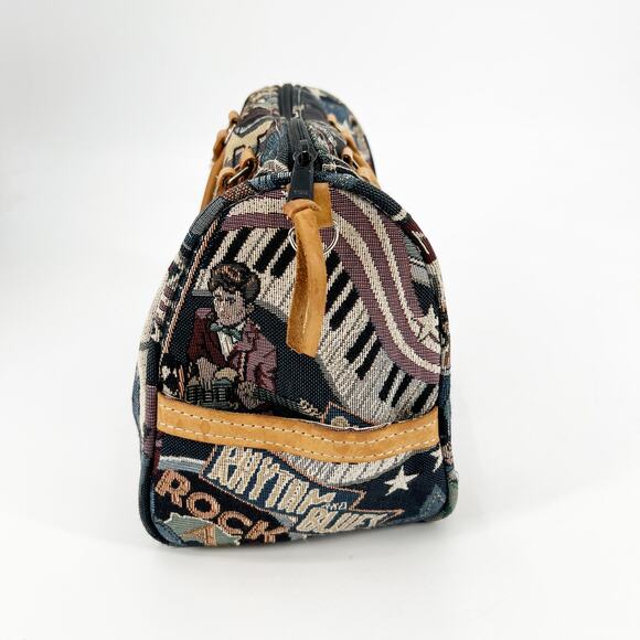Retro Tapestry Rock and Roll 50s Jukebox Bag - Picture 3 of 7